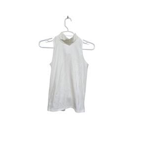 Everlane top womens size xxs white supima cotton turtleneck tank top